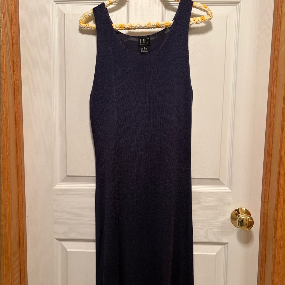 INC International Concepts Dark Blue Midi Dress
